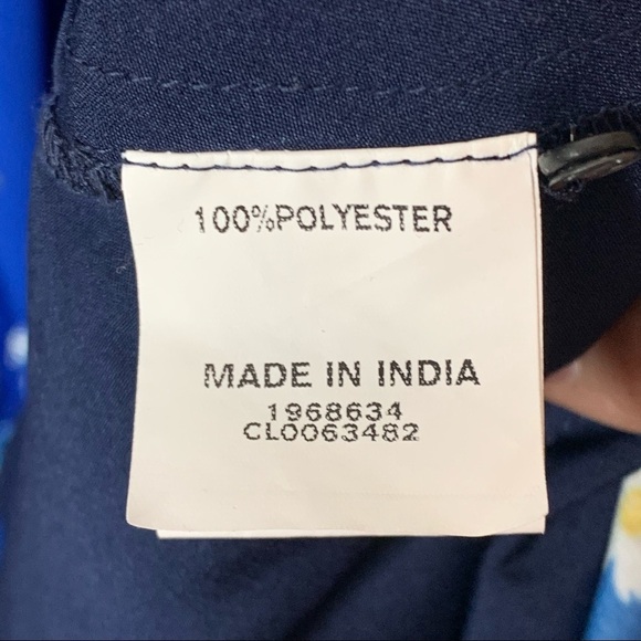 Wayward Fancies eShakti Dress Blue Floral Midi Size S 6 - Picture 5 of 11